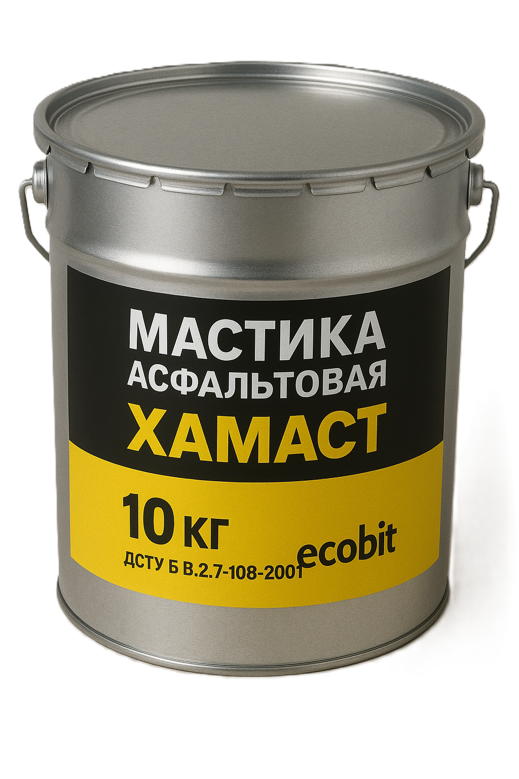 Мастика асфальтовая ХАМАСТ Ecobit ведро 10,0 кг ДСТУ Б.В.2.7-108-2001 (ГОСТ 30693-2000)